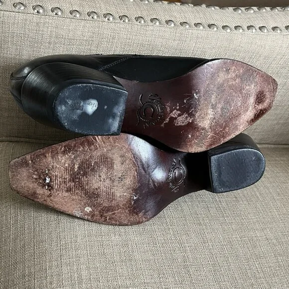 Charlie 1 Horse Black Booties Size 8 (B) Boots Short Leather Western Cowboy - Picture 9 of 16